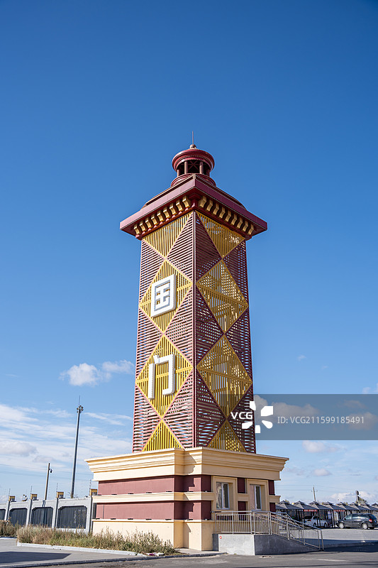 呼伦贝尔满洲里中俄边境旅游区国门景区图片素材