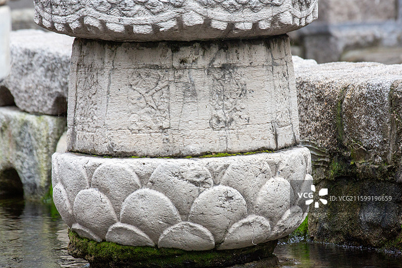 晋祠难老泉张郎塔（分水塔）图片素材