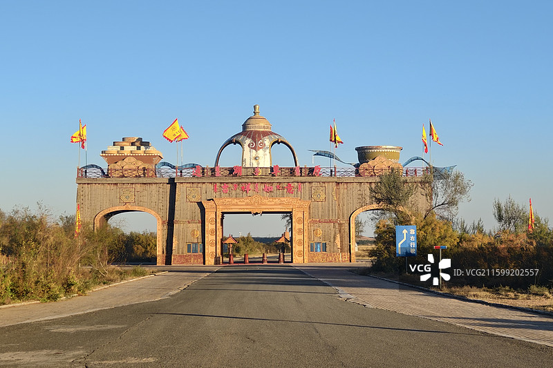 通湖草原旅游区 ——宁夏中卫网红打卡地 ​图片素材