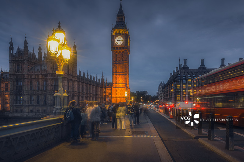 伦敦城市夜景图片素材