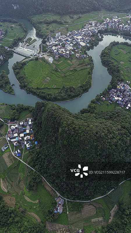 广西河池地区喀斯特自然风光图片素材