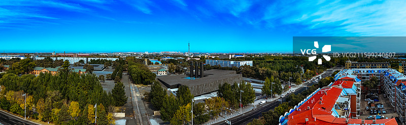 哈尔滨 平房区 731遗址 平房公园 航拍图片素材