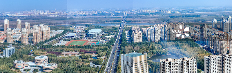 松原市 宁江区 金钻广场 青年大街 航拍图片素材