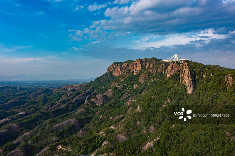 航拍湖南岳阳平江县石牛寨丹霞地貌图片素材