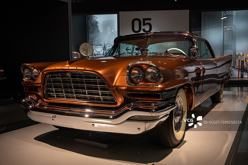 橙色复古汽车细节高清图图片素材