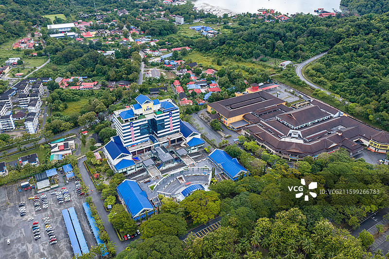 马来西亚兰卡威城市风景航拍图片素材