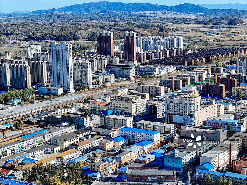 舒兰市 王家街 舒兰大街 森林公园 航拍图片素材