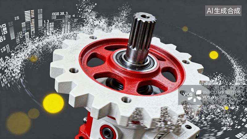 【AI数字艺术】齿轮传动装置动态展示图片素材