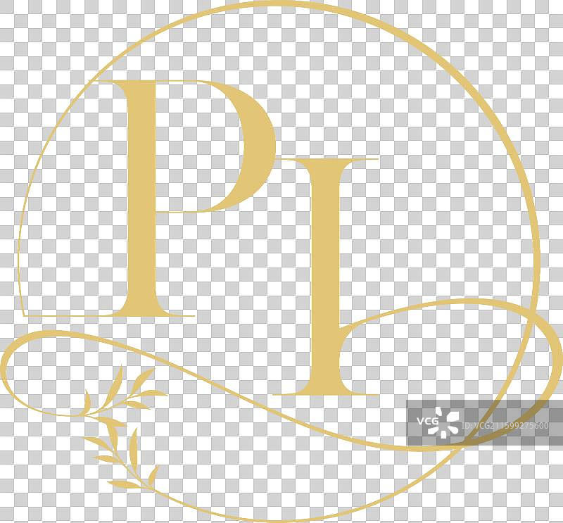 婚礼字母组合设计，圆形，有机风格图片素材