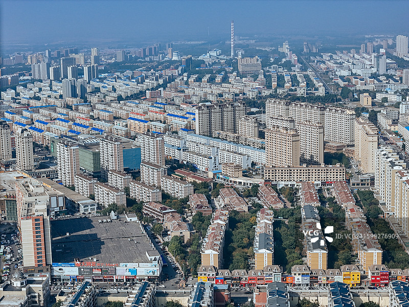 松原市 宁江区 金钻广场 青年大街 航拍图片素材