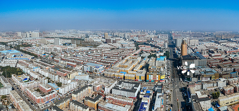 松原市 宁江区 金钻广场 青年大街 航拍图片素材