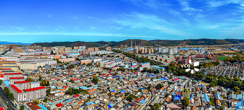 依兰县 依兰镇 通江路 东山公园 航拍图片素材