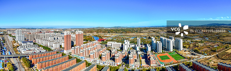 舒兰市 王家街 舒兰大街 森林公园 航拍图片素材