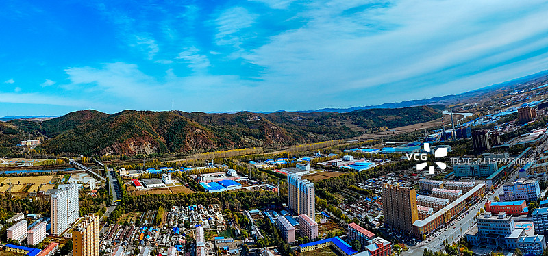 依兰县 依兰镇 通江路 东山公园 航拍图片素材