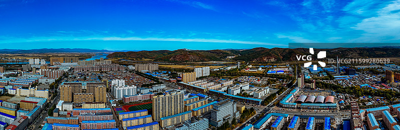 依兰县 依兰镇 通江路 东山公园 航拍图片素材