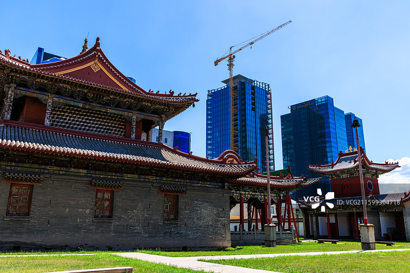 蒙古国乌兰巴托市兴仁寺图片素材