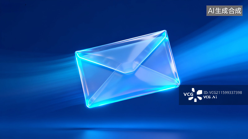 【AI数字艺术】抽象概念电子邮件，邮箱信件图片素材