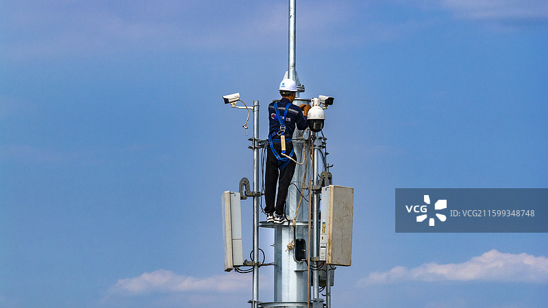 5G通信塔基站图片素材