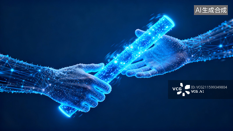 【AI数字艺术】接力接力棒传递图片素材