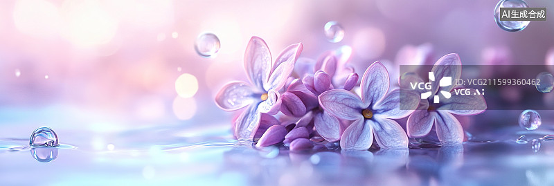【AI数字艺术】紫色花卉背景图片素材