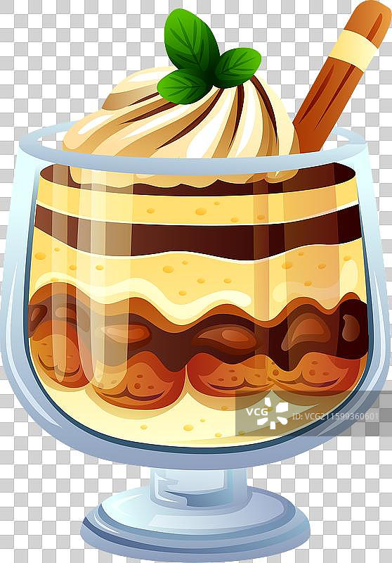 巧克力冰淇淋圣代杯图片素材