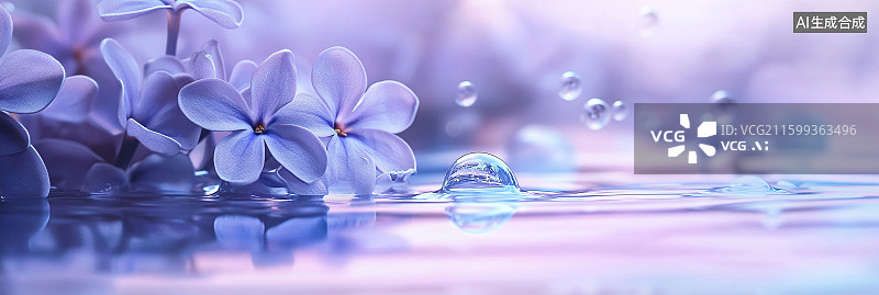 【AI数字艺术】紫色花卉背景图片素材