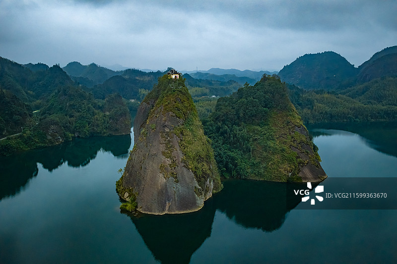 航拍湖南常德桃源夷望溪风光图片素材