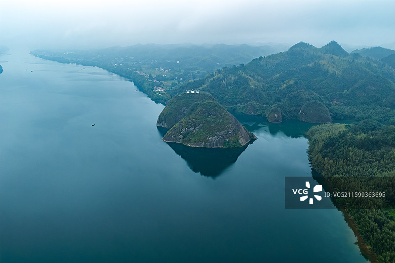 航拍湖南常德桃源夷望溪风光图片素材