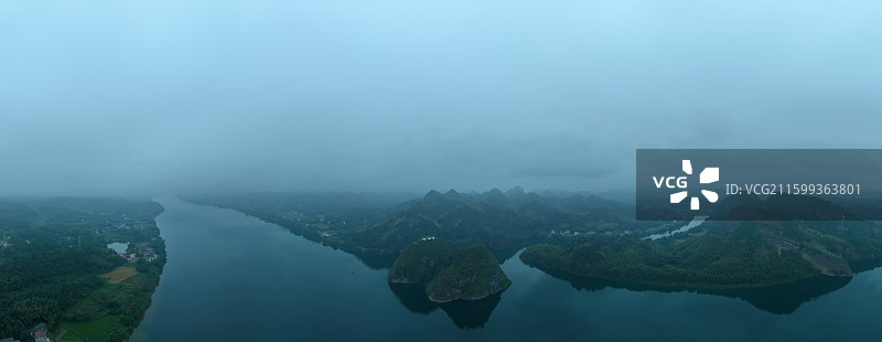航拍湖南常德桃源夷望溪风光图片素材