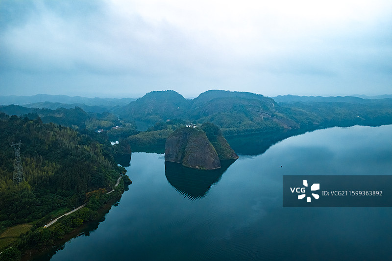 航拍湖南常德桃源夷望溪风光图片素材