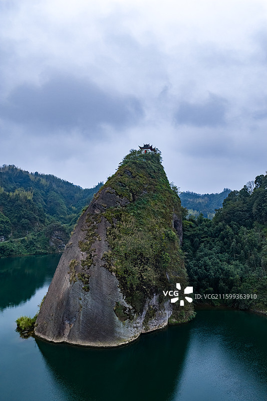 航拍湖南常德桃源夷望溪风光图片素材