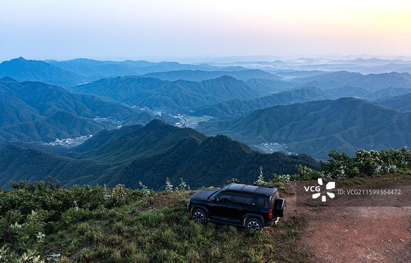 航拍湖南益阳桃江县松木塘风力发电场图片素材