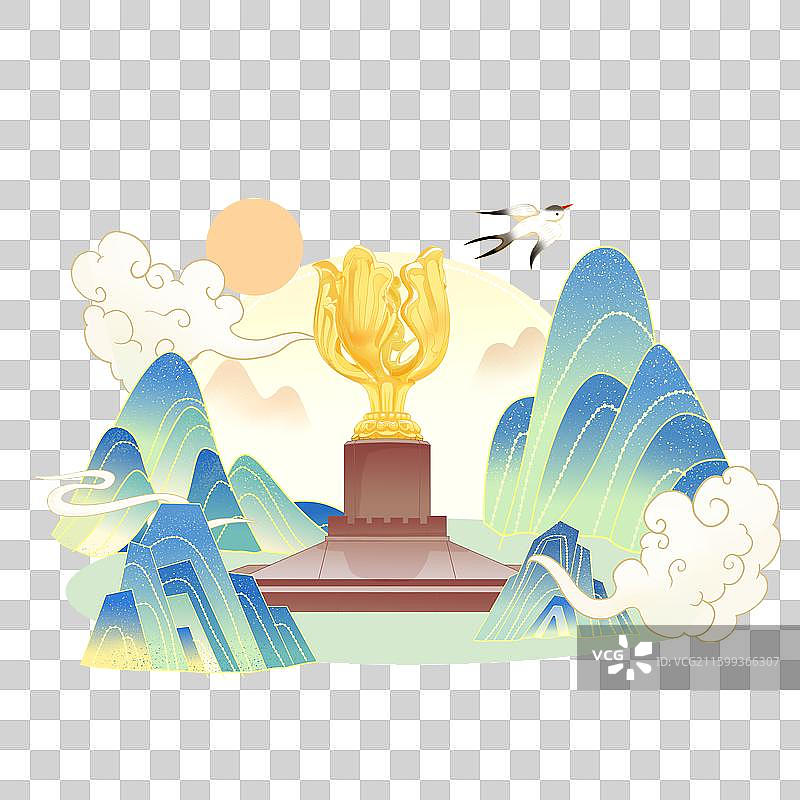 香港地标金紫荆广场图片素材