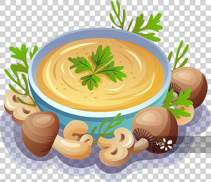 自制奶油蘑菇浓汤图片素材