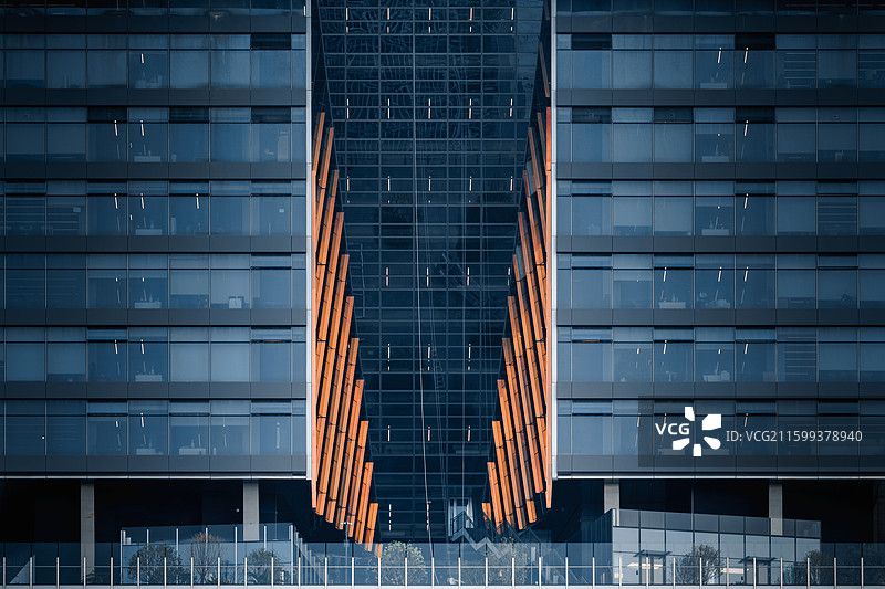 广州微信总部大厦建筑局部特写图图片素材