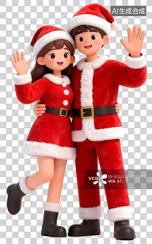 【AI数字艺术】圣诞节情侣人物图片素材