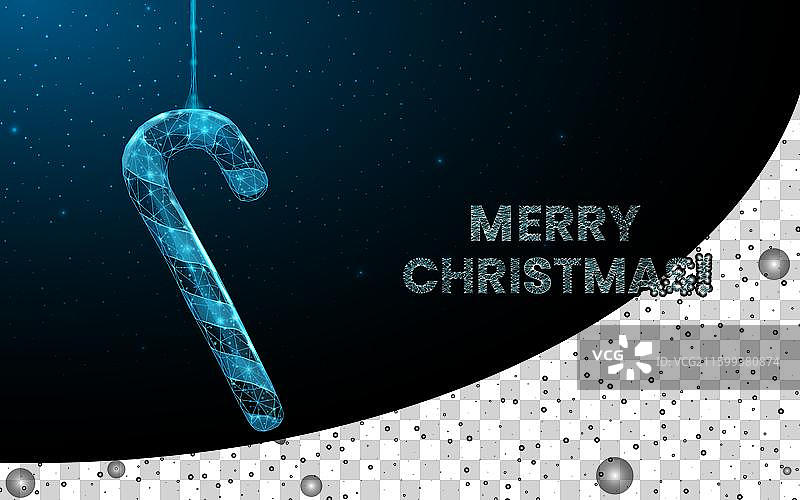 糖果拐杖圣诞节概念，带有发光低光图片素材