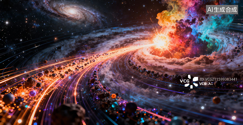 【AI数字艺术】宇宙星河与星云奇观图片素材