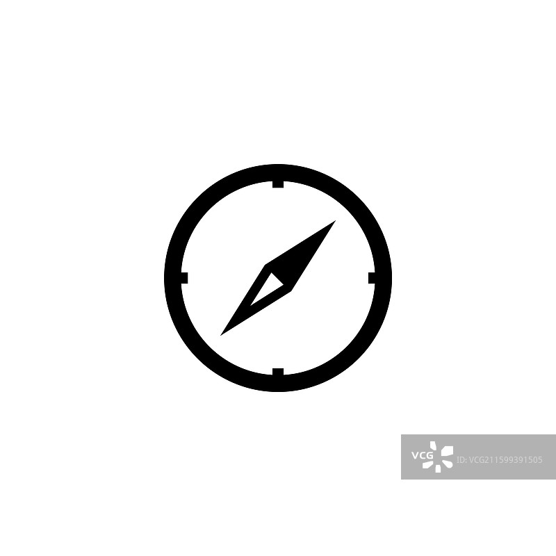 极简风格的指南针图标，设计时尚现代图片素材