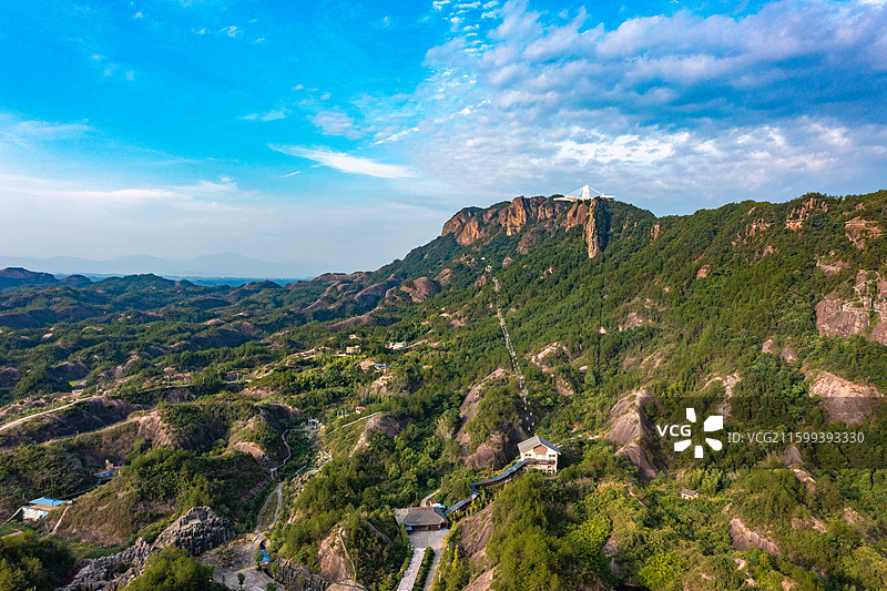 航拍湖南岳阳平江县石牛寨丹霞地貌图片素材