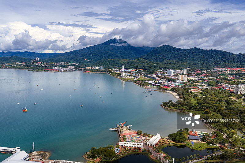 马来西亚兰卡威风景航拍图片素材