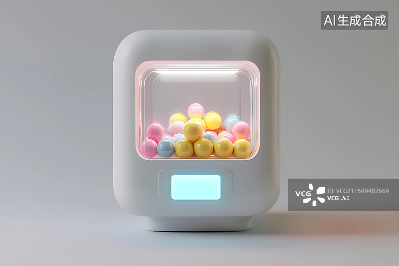 【AI数字艺术】色彩缤纷，可爱的扭蛋机图片素材