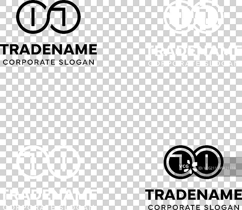 字母oj和jo组成的无限符号标志，适合用于图片素材