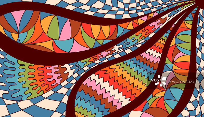 抽象的嬉皮士风格装饰图片素材