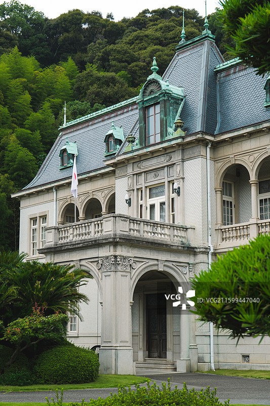 日本爱媛县松山市万翠庄，法国文艺复兴式的洋房图片素材