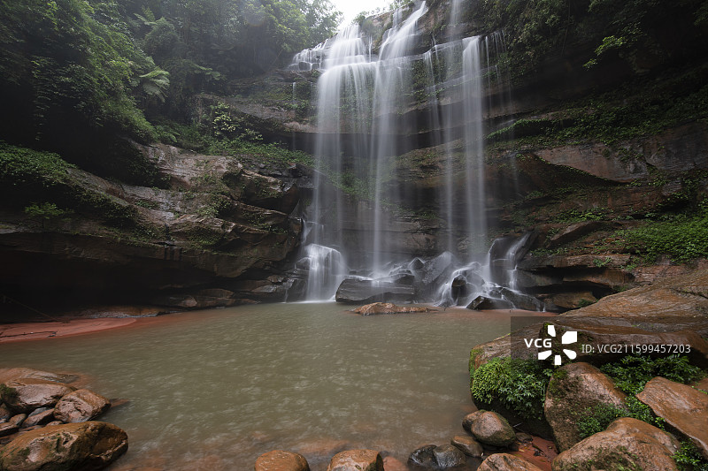 贵州赤水四洞沟景区白龙潭瀑布图片素材
