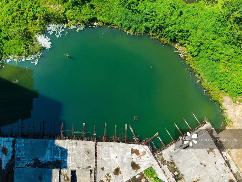 安徽省芜湖市，龙湖帝景湾，烂尾商场航拍风光照！图片素材