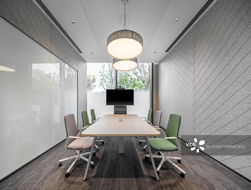 现代豪华室内办公空间，会议室图片素材