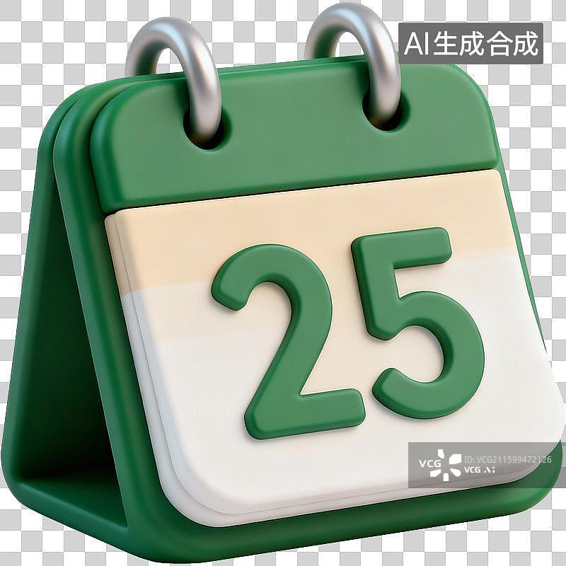 【AI数字艺术】3D圣诞日历元素图片素材