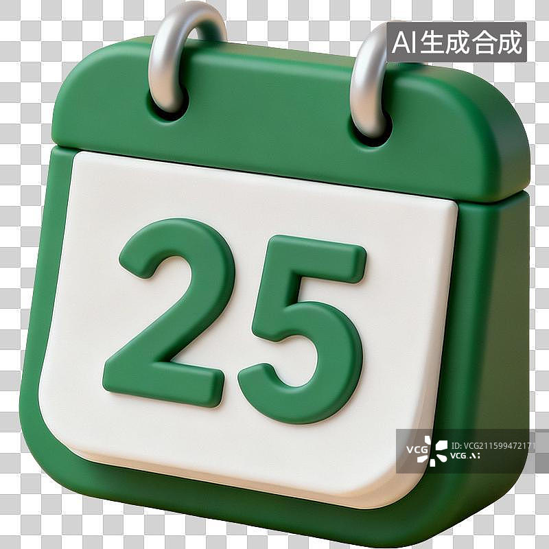 【AI数字艺术】3D圣诞日历元素图片素材